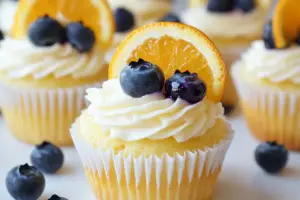 Blueberry Orange Cheesecake Cupcakes
