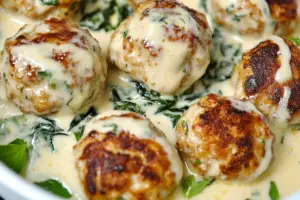 chicken-ricotta-meatballs-with-spinach-alfredo-sauce