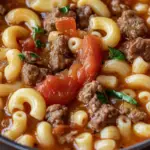 Classic Beef Tomato Macaroni Soup