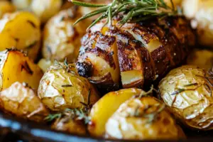 Hedgehog Roasted Rosemary Potatoes