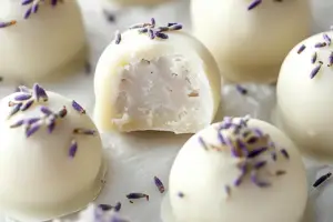 Honey Lavender White Chocolate Truffles