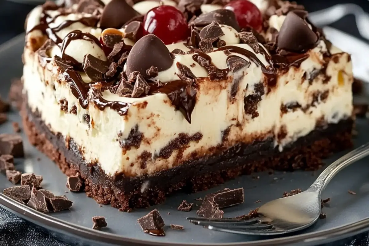 Hot Fudge Sundae Brownie Cheesecake