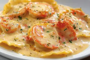Lobster Ravioli in a Zesty Lemon Butter Sauce