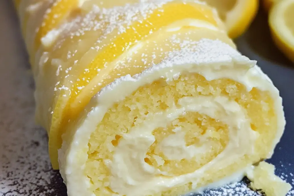 Luscious Lemon Cream Roll Cake