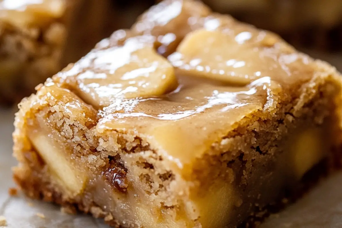 Maple Glazed Apple Blondies