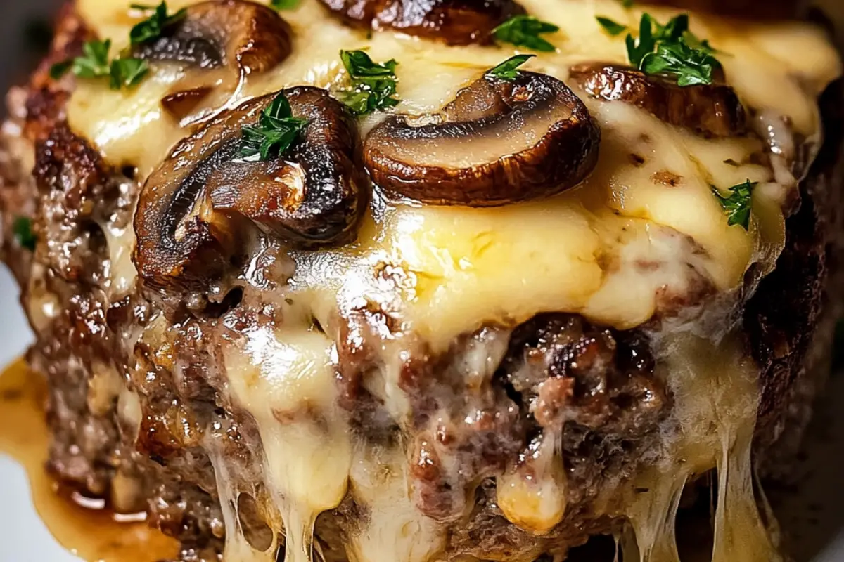 Mushroom Swiss Cheese Meatloaf