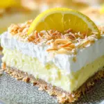 No Bake Lemon Coconut Cheesecake Bars