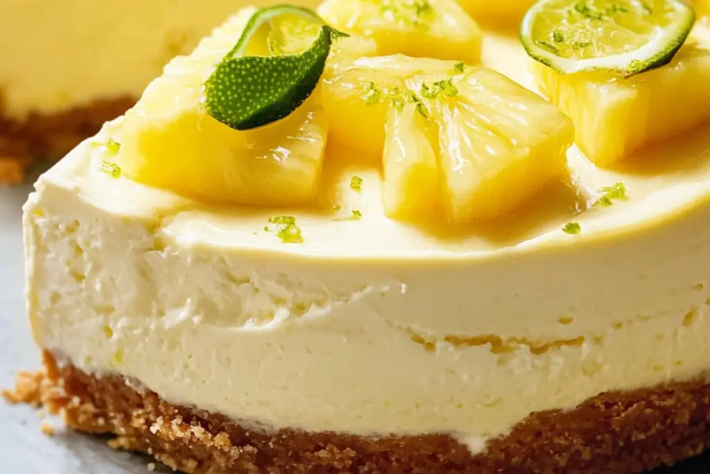 Pineapple Lime Heaven Cheesecake