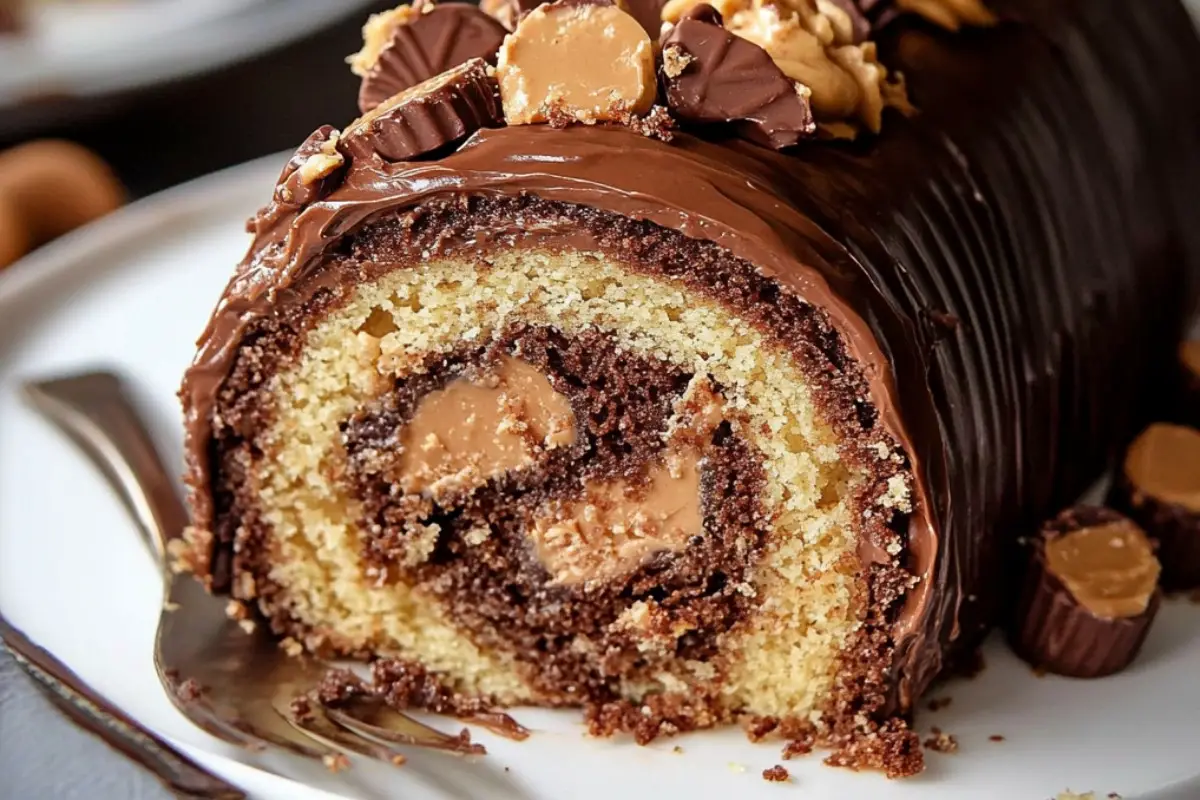 Reese's Peanut Butter Cup Roll Cake
