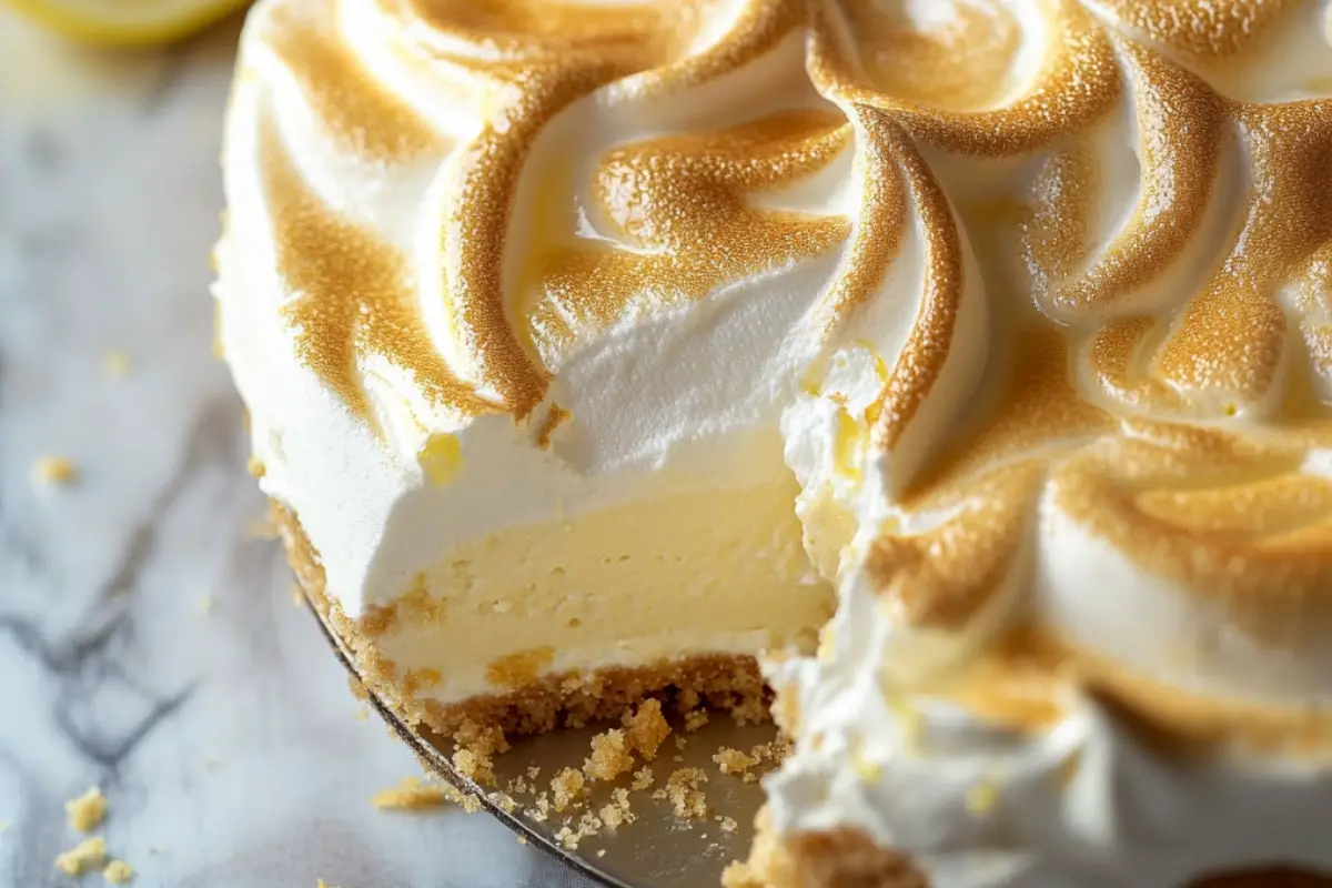Triple Lemon Meringue Cheesecake