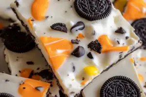 White Chocolate Halloween Oreo Bark