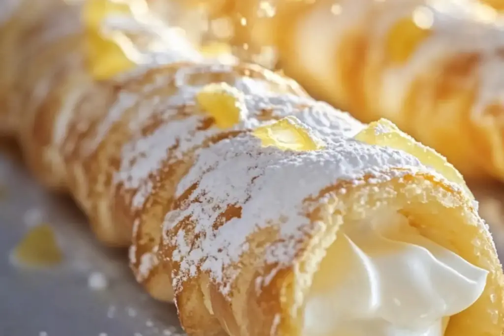 Zesty Lemon Meringue Pie Cannolis