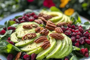 Apple Pecan Cranberry Avocado Spinach Salad