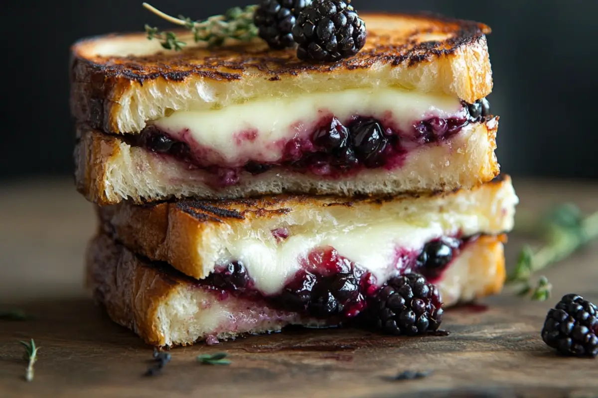 Blackberry Balsamic and Brie Grilled Cheese