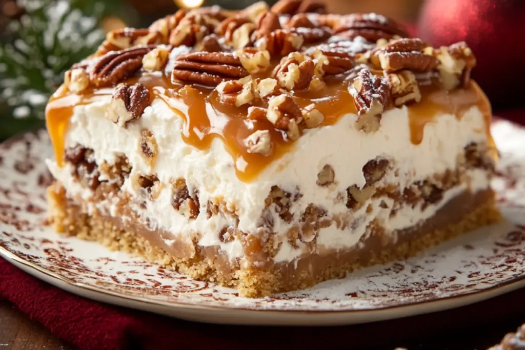 Butter Pecan Praline Poke Cake