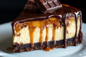 Chocolate Caramel Twix Cheesecake