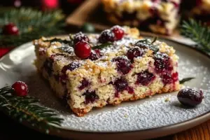 Christmas Cranberry Buckle