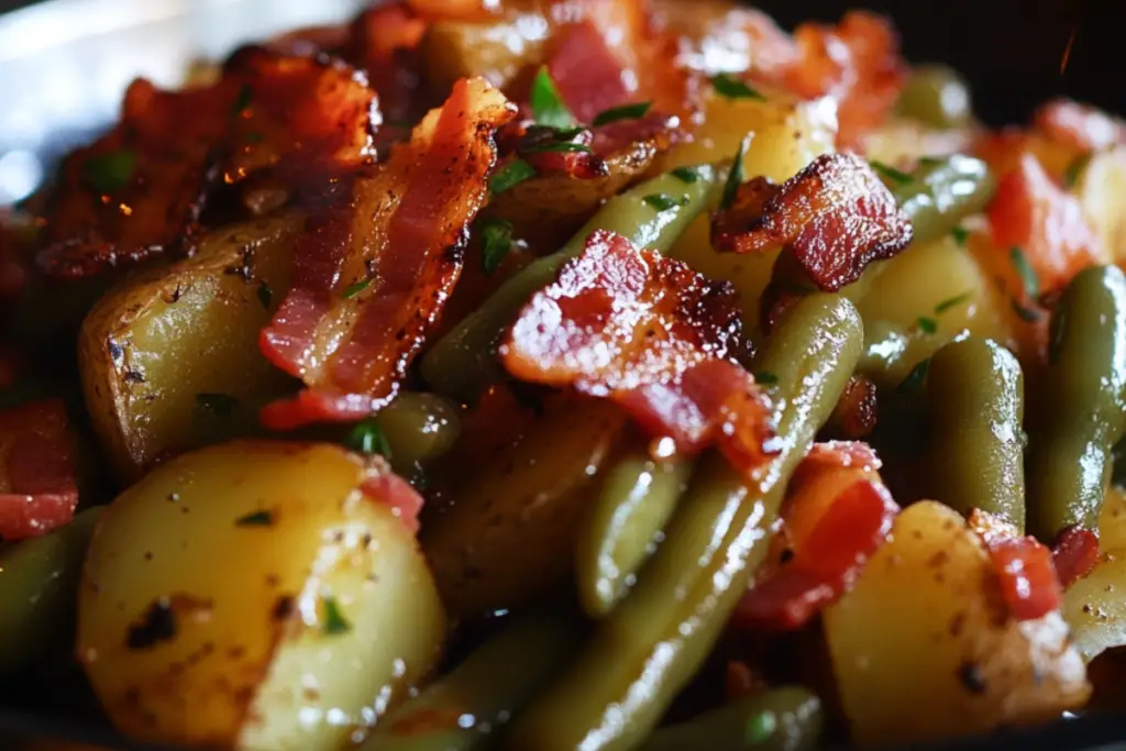 Country Ranch Green Beans Potatoes with Bacon