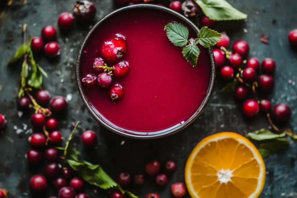 cranberry sauce with orange juice