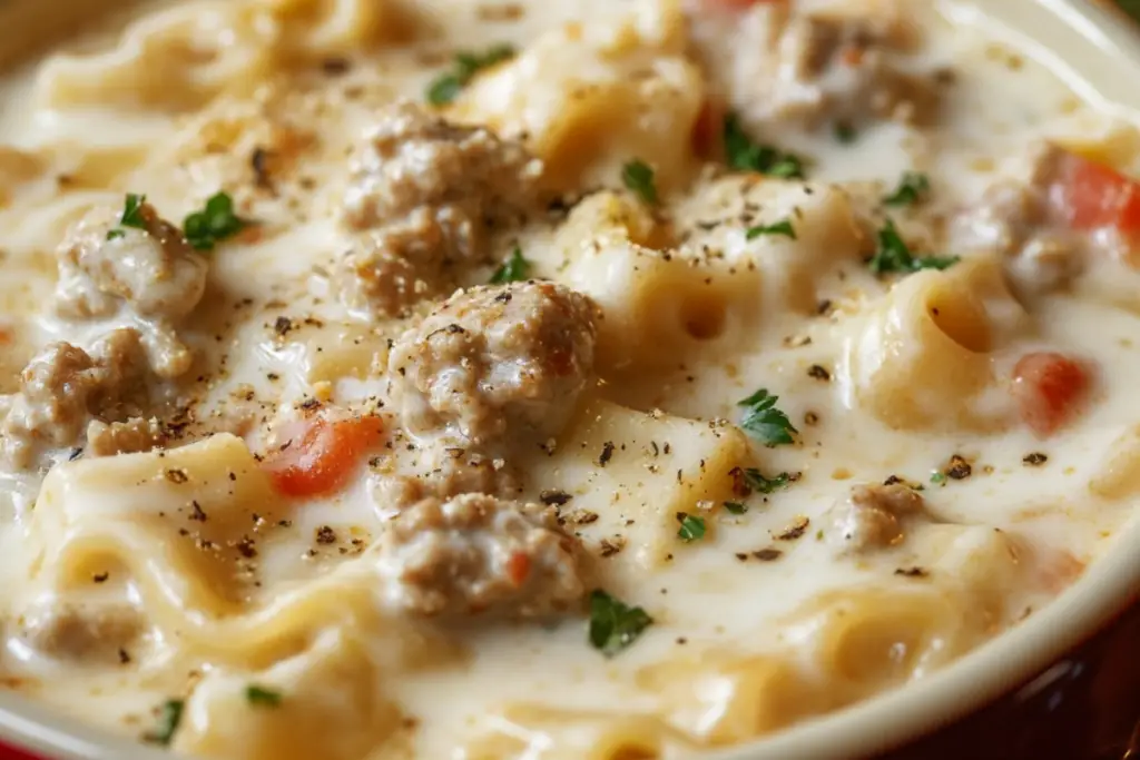 Creamy Alfredo Lasagna Soup