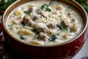 Creamy Parmesan Italian Sausage Soup