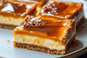 Decadent Caramel Cheesecake Bars