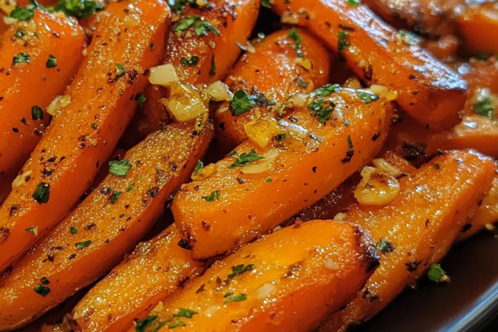 Honey Garlic Butter Roasted Carrots