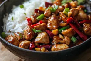 Kung Pao Chicken with Coconut Jasmine Rice