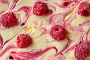 Lemon Raspberry Swirl Cheesecake