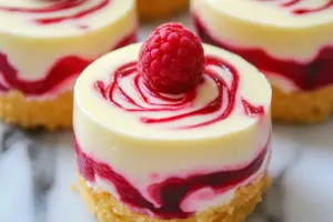 Lemon Raspberry Swirl Cheesecake Cups