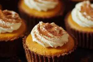 Mini Pumpkin Pie Cheesecakes