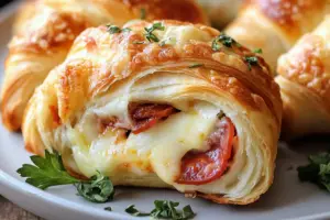 Mozzarella Pepperoni Croissant Rolls
