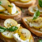Pear and Burrata Crostini