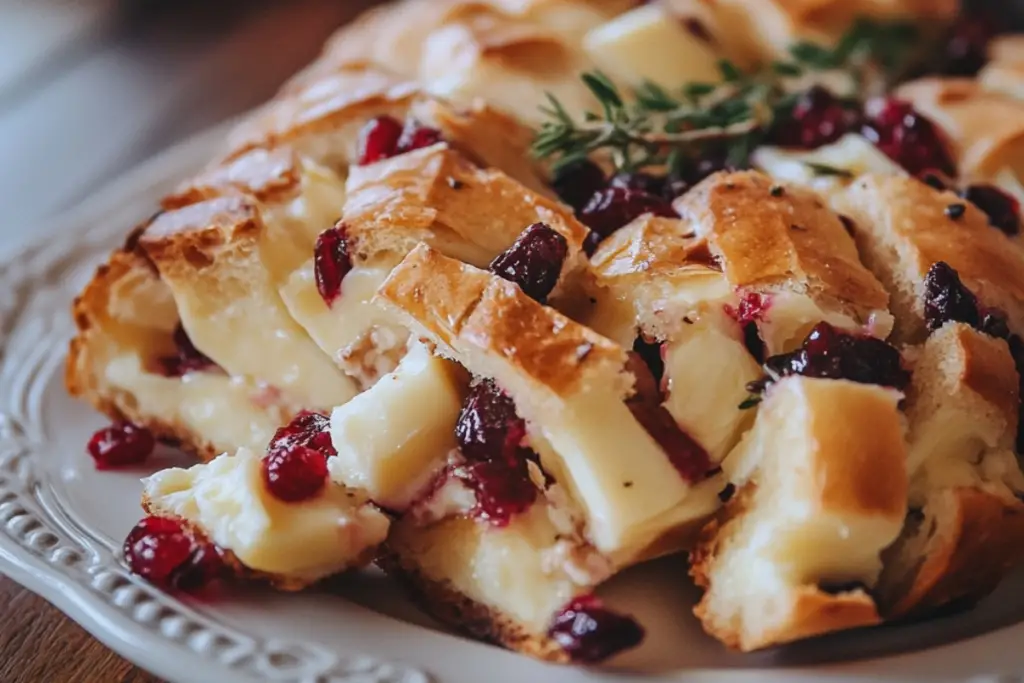 Pull-Apart Sourdough Brie and Cranberry Bread