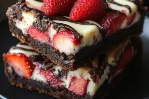 Strawberry Cheesecake Brownies