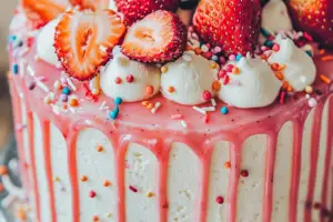 Strawberry Drip Cake