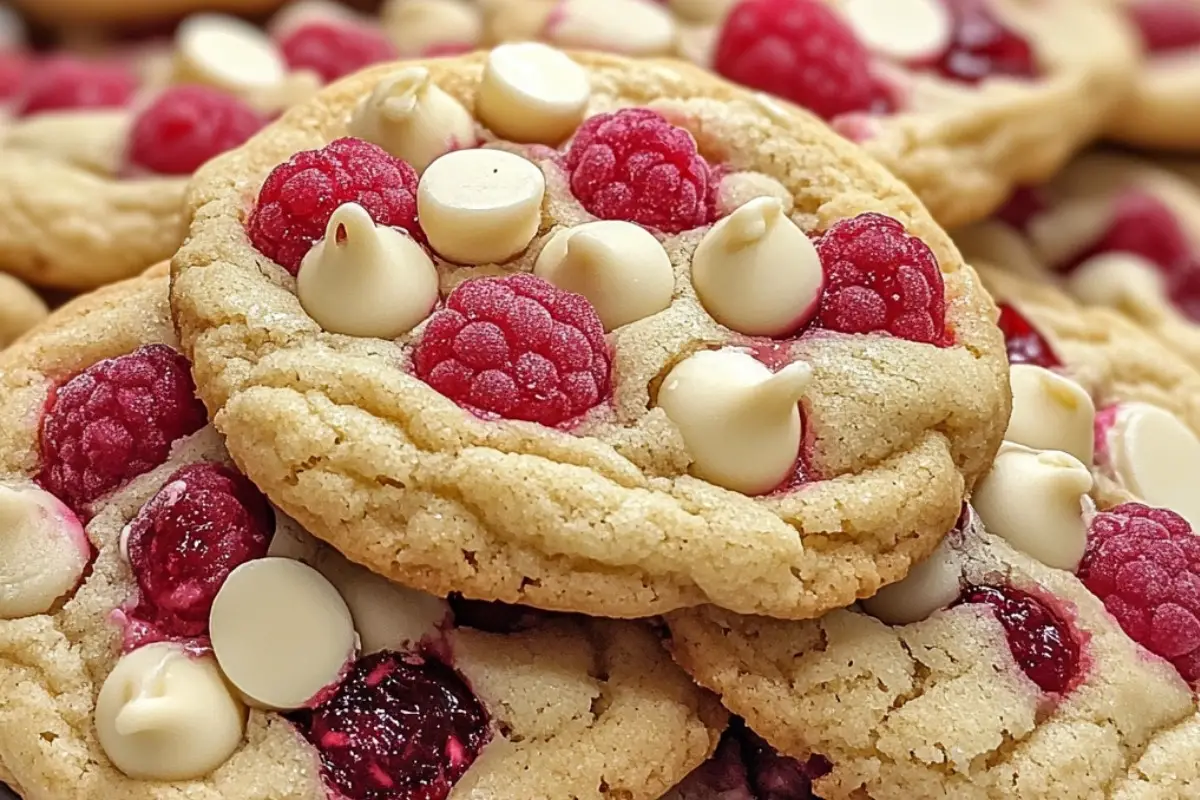 White Chocolate Raspberry Cookies