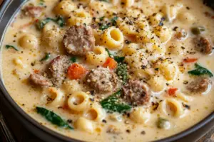 Creamy Parmesan Italian Sausage Soup