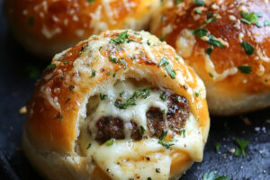 Garlic Parmesan Cheeseburger Bombs Garlic Parmesan Cheeseburger Bombs