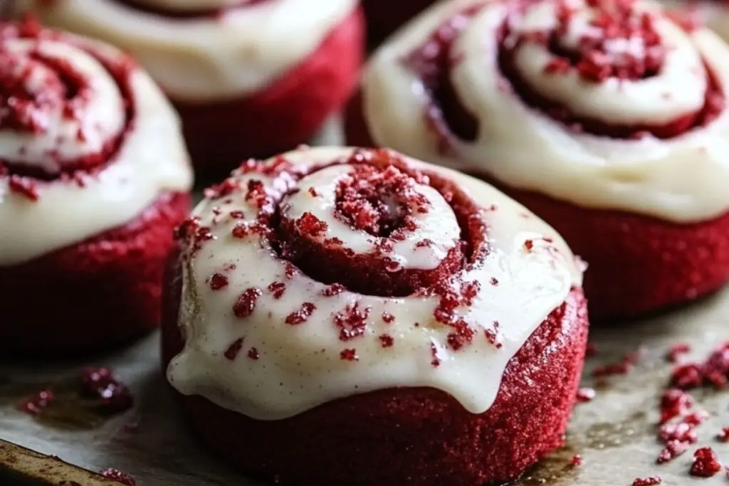 Heavenly Red Velvet Cinnamon Rolls