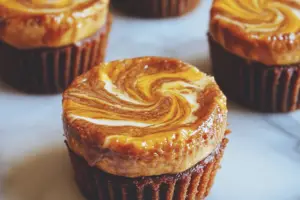 Mini Pumpkin Swirled Cheesecakes mini-pumpkin-swirled-cheesecakes
