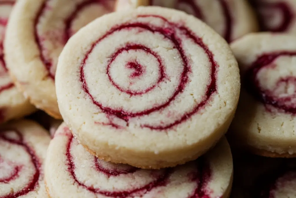 Raspberry Swirl Shortbread Cookies
