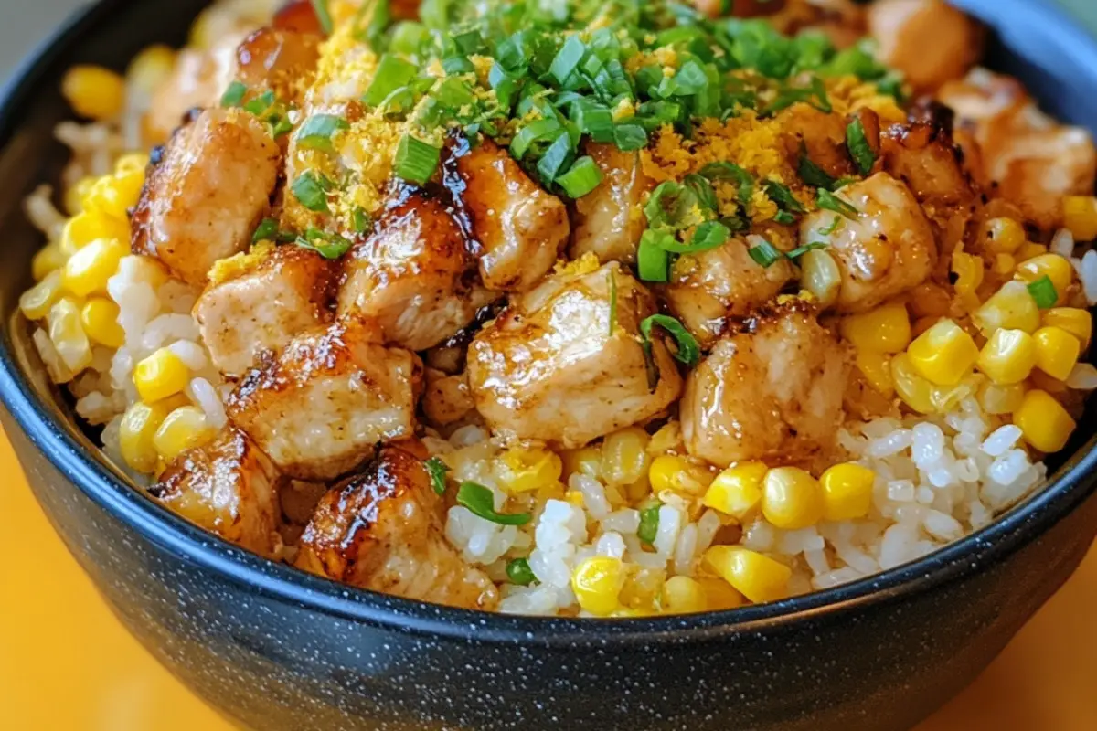 Street Corn Chicken Rice Bowl