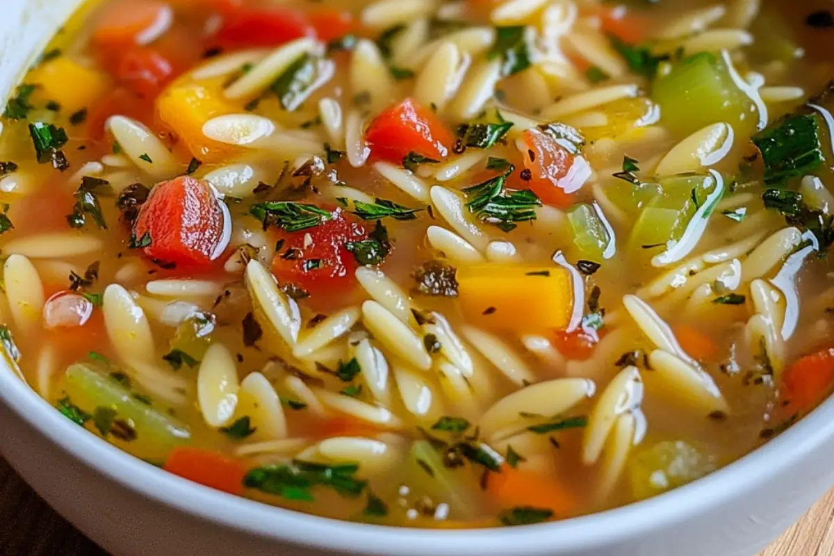 Veggie Orzo Soup