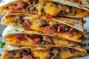 Maple Bacon Cheeseburger Bomb Quesadillas Maple Bacon Cheeseburger Bomb Quesadillas