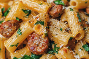 One Pot Cheesy Sausage Pasta One Pot Cheesy Sausage Pasta