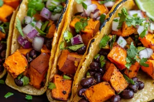 Honey Lime Roasted Sweet Potato Black Bean Tacos Honey Lime Roasted Sweet Potato Black Bean Tacos