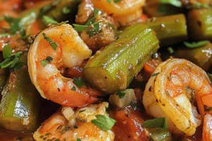 Smothered Okra with Shrimp Recipe Smothered Okra with Shrimp Recipe