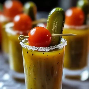 Pickle Bloody Mary Shot – A Mini Savory Delight! Pickle Bloody Mary Shot