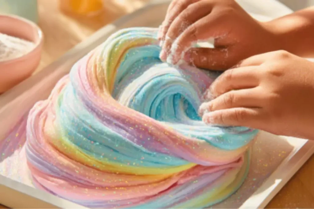 Cornstarch and Dish Soap Bubble Dough